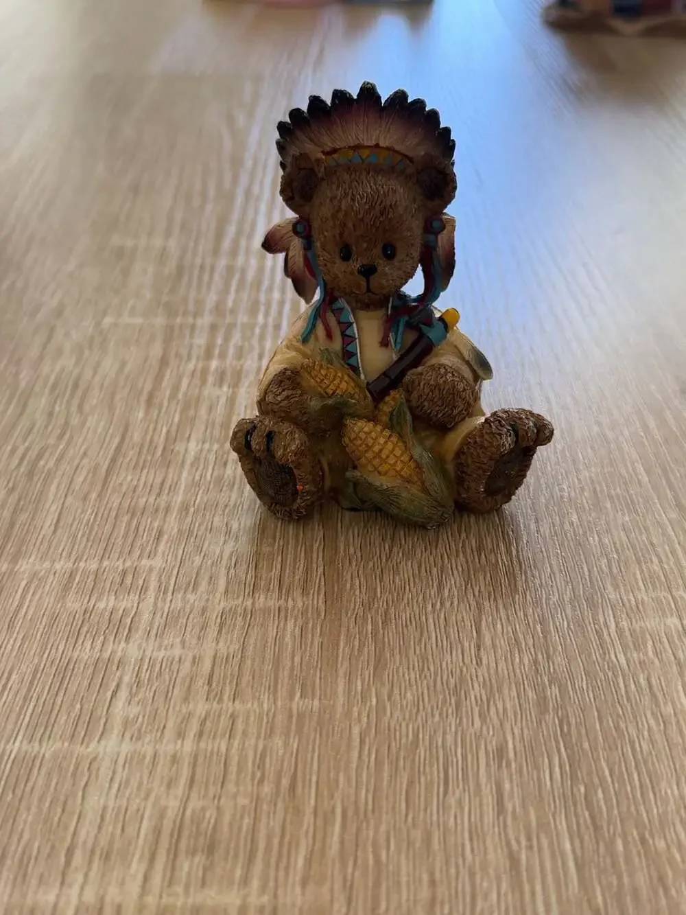 Set of 3 Native American Theme Resin Teddy Bear Figurines